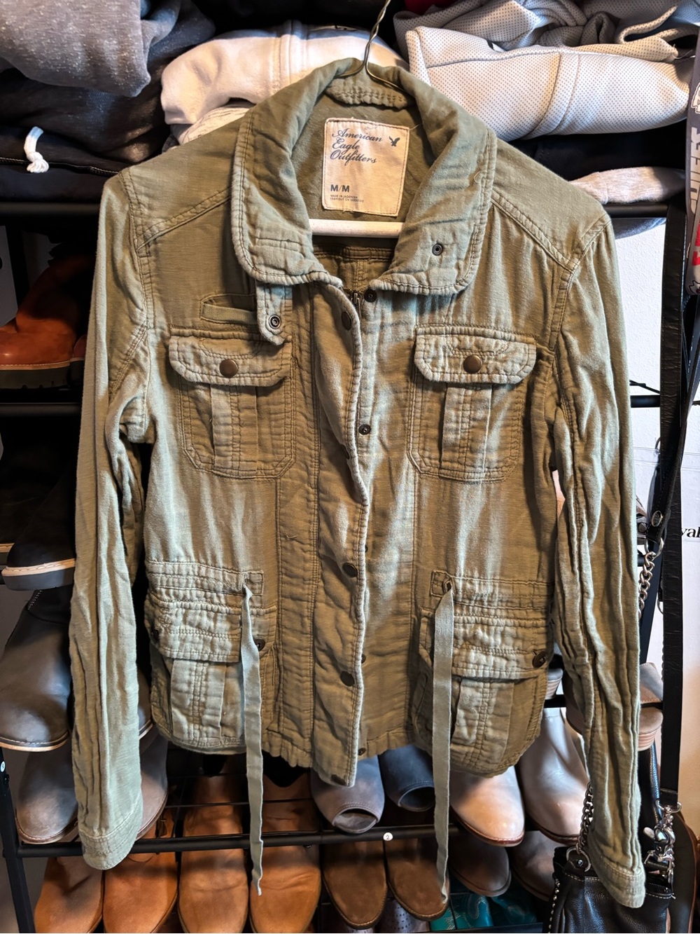American Eagle Outfitters Olive Utility Jacket - Women's